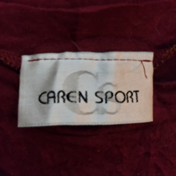 3/$30 Caren Sport. Plus Size 2X. Workout Tank Top. Maroon - Picture 2 of 3